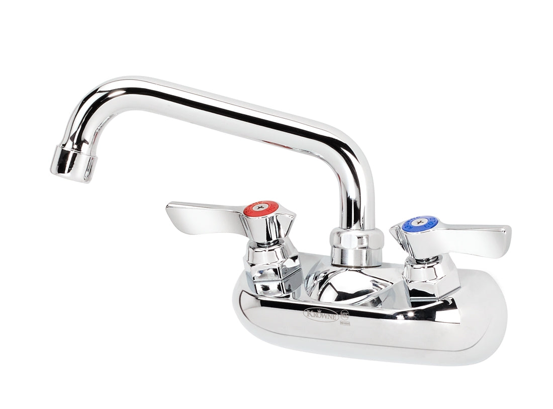 Krowne 10-406L SILVER SERIES 4" CENTER Wall Faucet, 1/4 TURN Ceramic ValveS, WITH 6" SPOUT