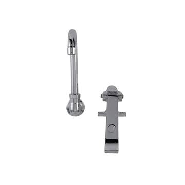 CHG KL25-4000-RKIT Encore Knee Valve with Single Pedal and Rough Chrome Valve Body, Includes 3-1/2" Rigid Gooseneck Spout