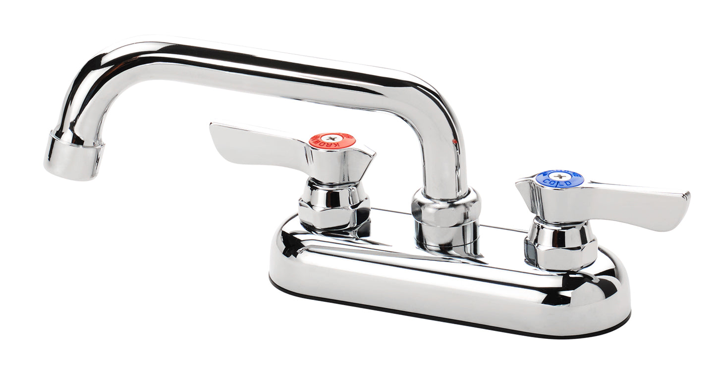 Krowne 11-406L SILVER SERIES 4" CENTER DECK Faucet, 1/4 TURN Ceramic ValveS, WITH 6" SPOUT