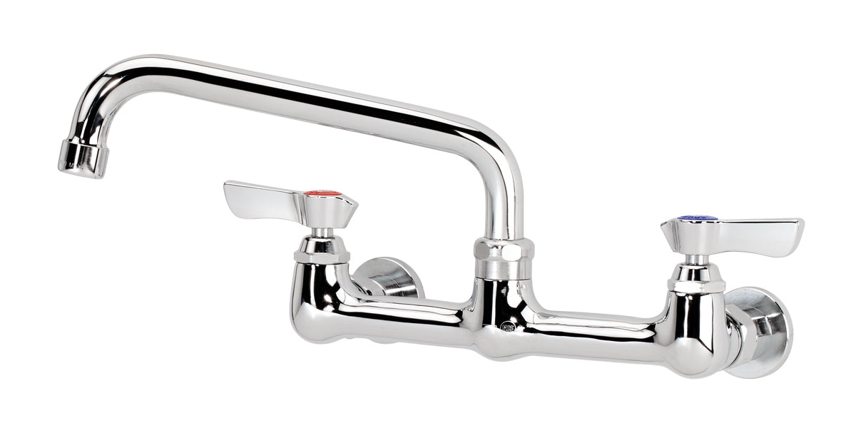 Krowne 12-808L SILVER SERIES 8" CENTER Wall Faucet, 1/4 TURN Ceramic ValveS, WITH 8" SPOUT