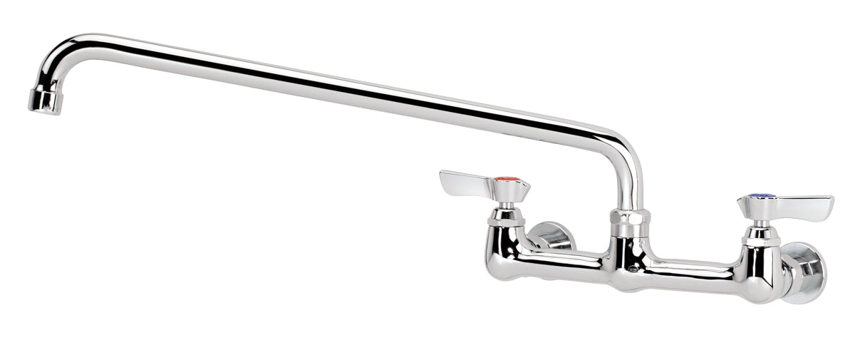 Krowne 12-816L SILVER SERIES 8" CENTER Wall Faucet, 1/4 TURN Ceramic ValveS, WITH 16" SPOUT
