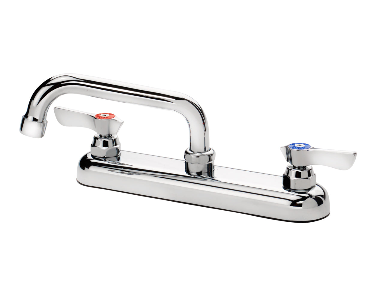 Krowne 13-806L SILVER SERIES 8" CENTER DECK Faucet, 1/4 TURN Ceramic ValveS, WITH 6" SPOUT