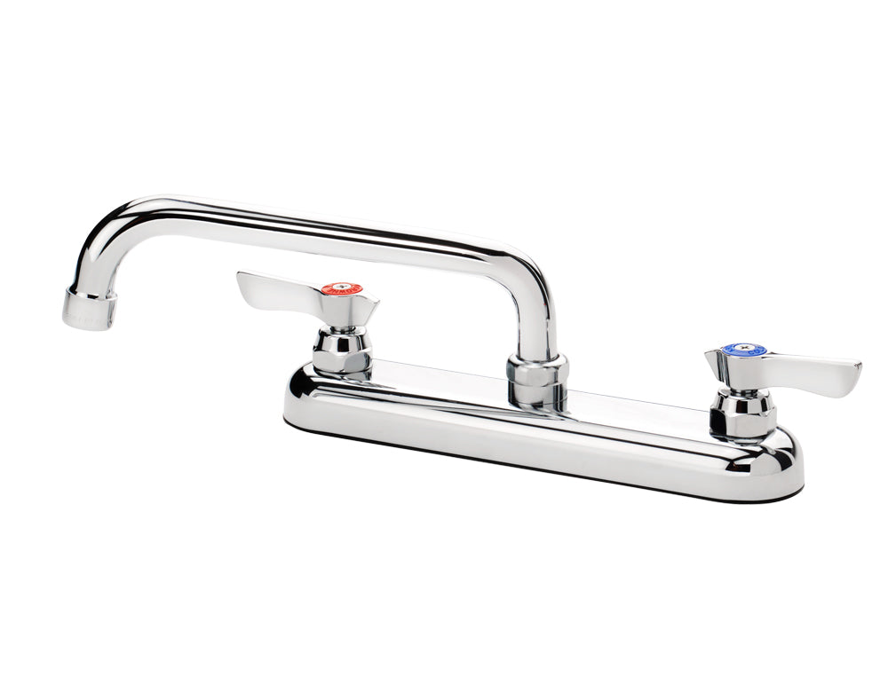 Krowne 13-808L SILVER SERIES 8" CENTER DECK Faucet, 1/4 TURN Ceramic ValveS, WITH 8" SPOUT