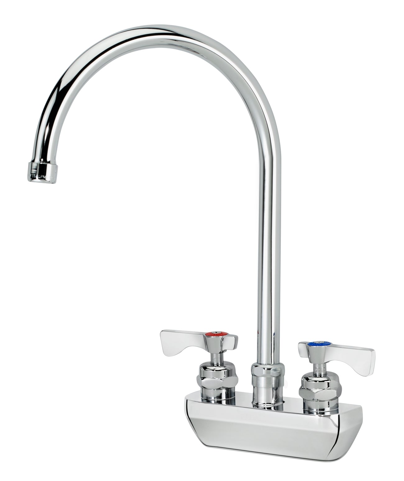 Krowne 14-402L ROYAL SERIES 4" CENTER Wall Faucet, 1/4 TURN Ceramic CARTRIDGE ValveS, W/ 8-1/2" WIDE GOOSENECK SPT.