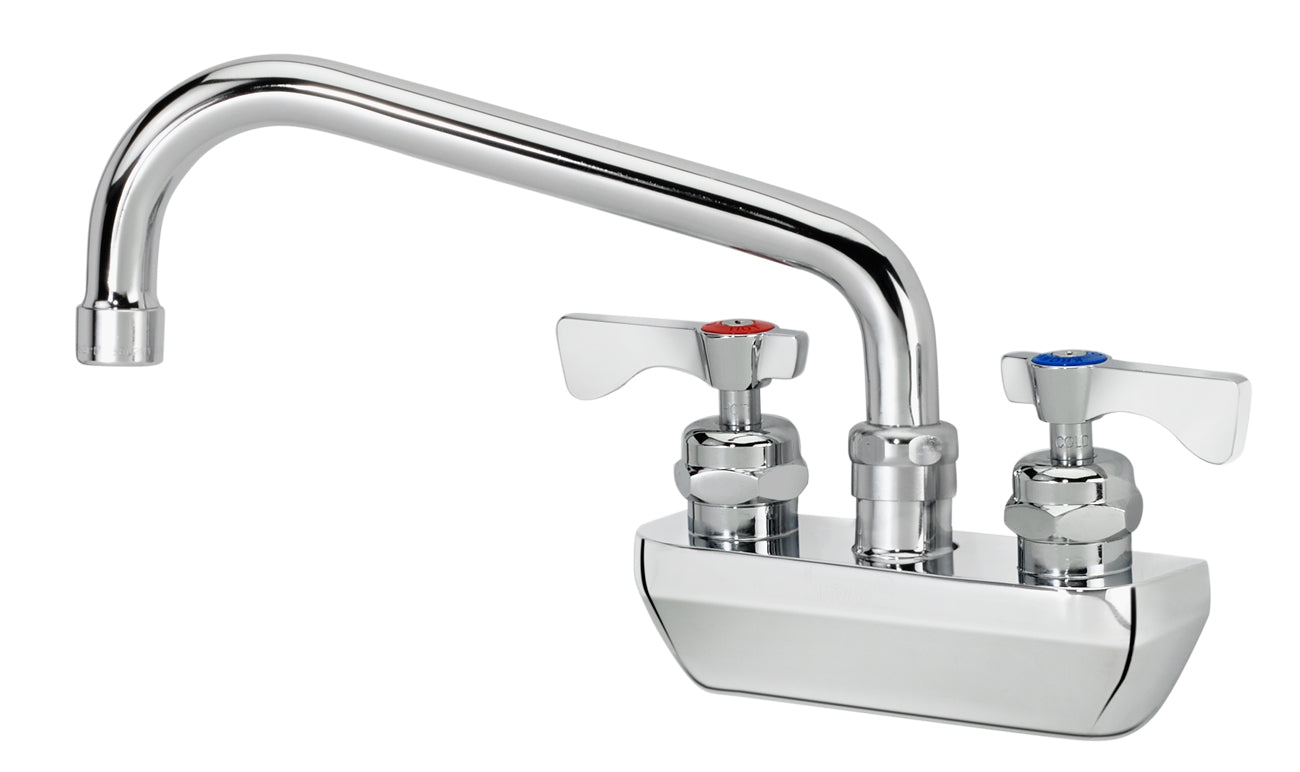 Krowne 14-408L ROYAL SERIES 4" CENTER Wall Faucet, 1/4 TURN Ceramic CARTRIDGE ValveS, WITH 8" SPOUT