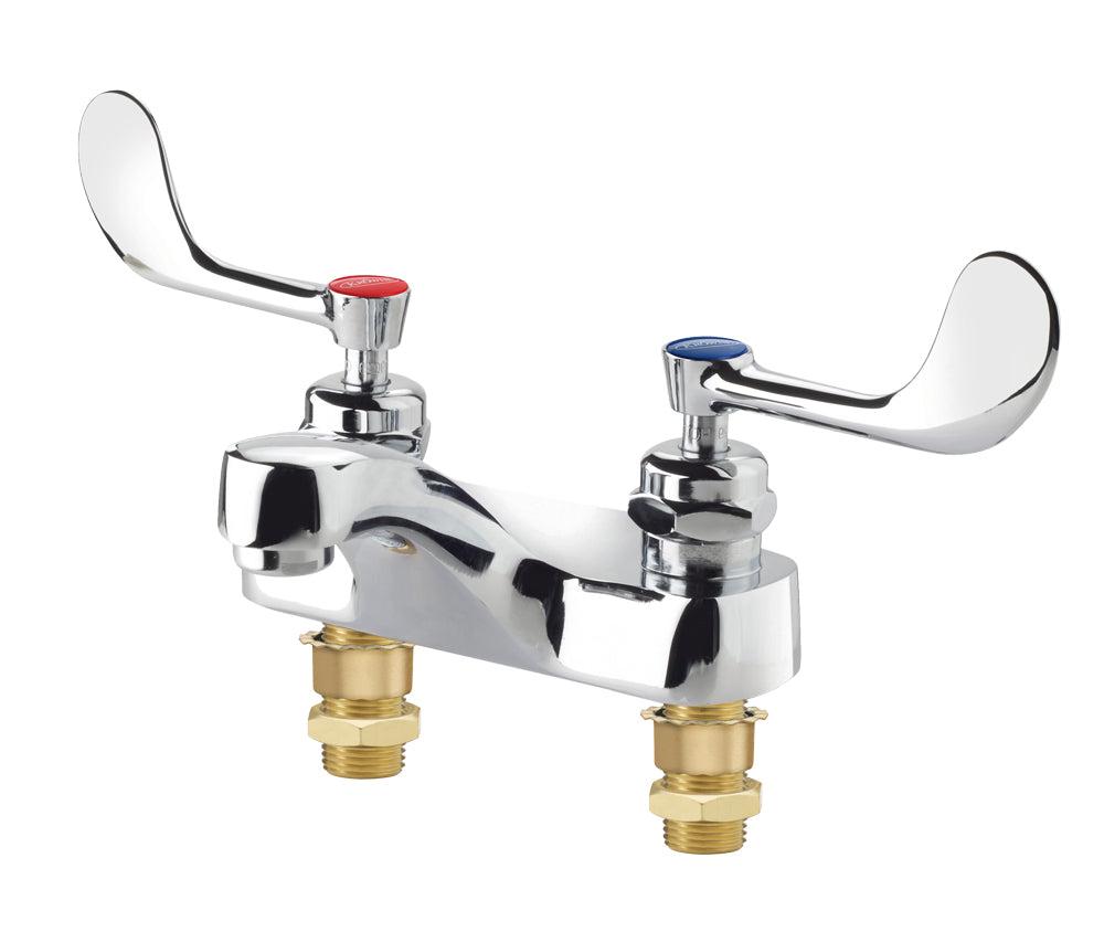 Krowne 14-540L ROYAL SERIES 4" CENTER DECK RESTROOM Faucet WITH WRIST BLADE HandLES