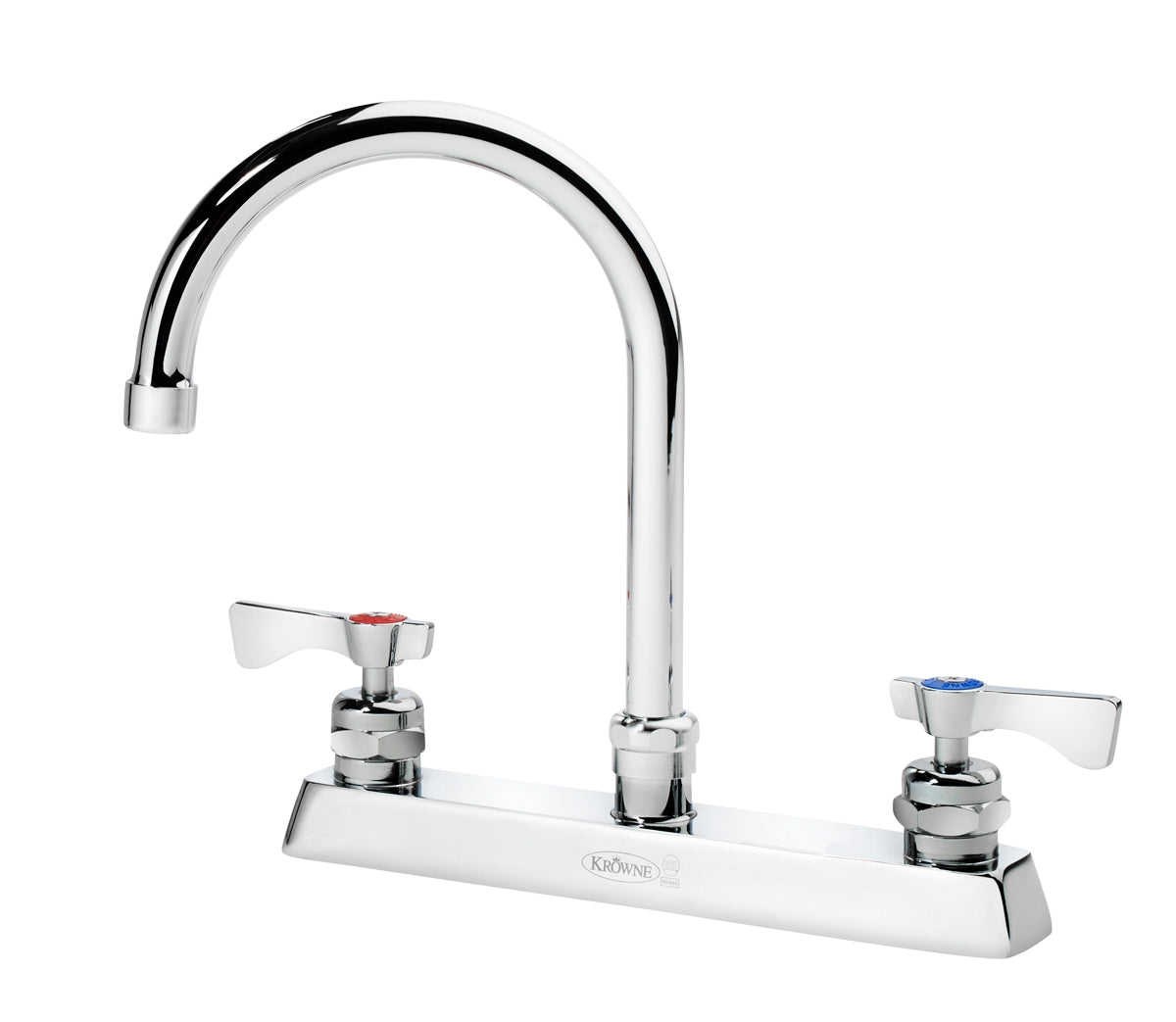 Krowne 15-501L ROYAL SERIES 8" CENTER DECK Faucet WITH 6" WIDE GOOSENECK SPOUT