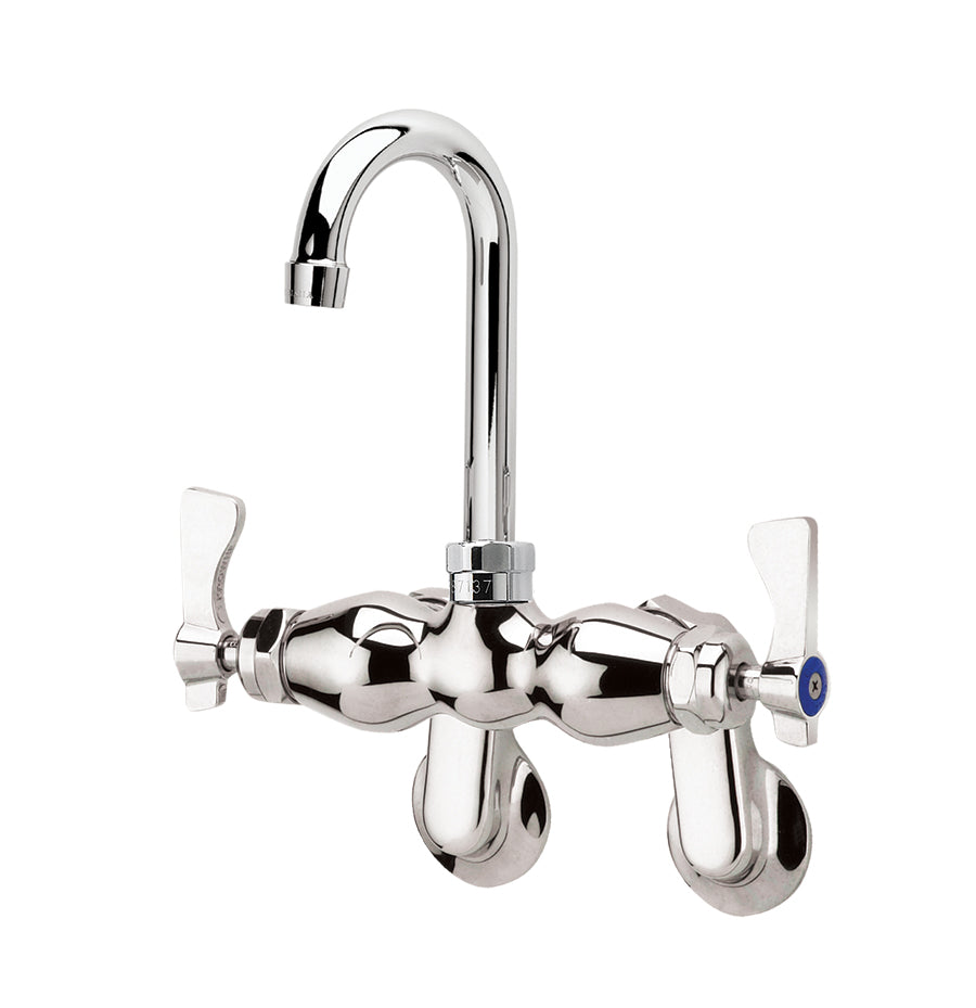 Krowne 15-625L Low Lead ROYAL SERIES 4 - 8" CENTER Wall Faucet WITH 3-1/2" GOOSENECK (ROW 10)
