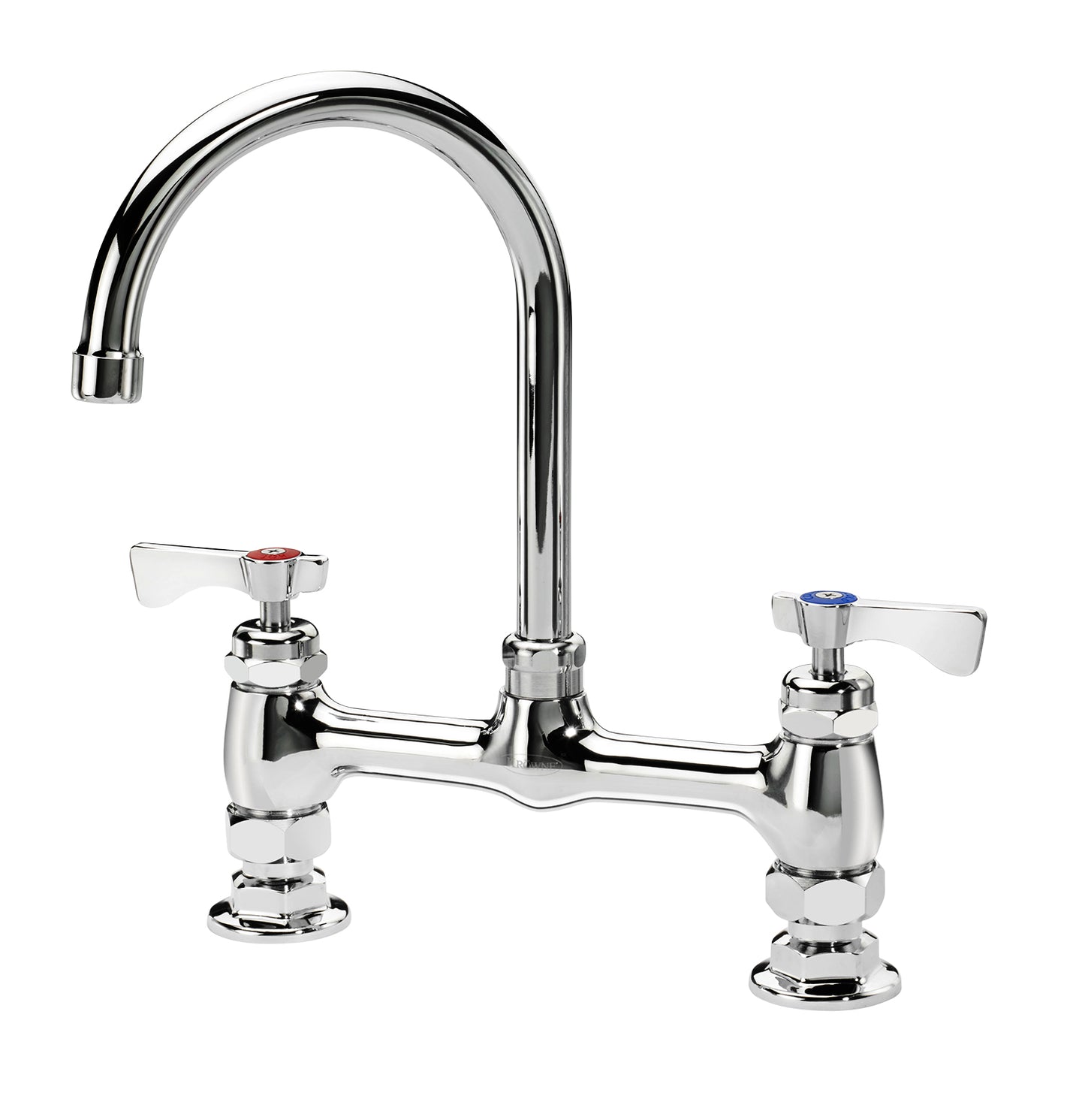 Krowne 15-801L ROYAL SERIES 8" CENTER RAISED DECK Faucet WITH 6" WIDE GOOSENECK