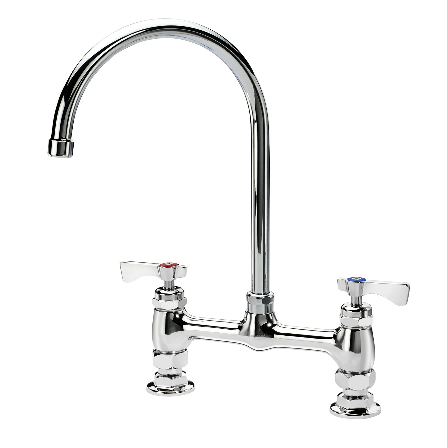 Krowne 15-802L ROYAL SERIES 8" CENTER RAISED DECK Faucet WITH 8-1/2" WIDE GOOSENECK SPOUT