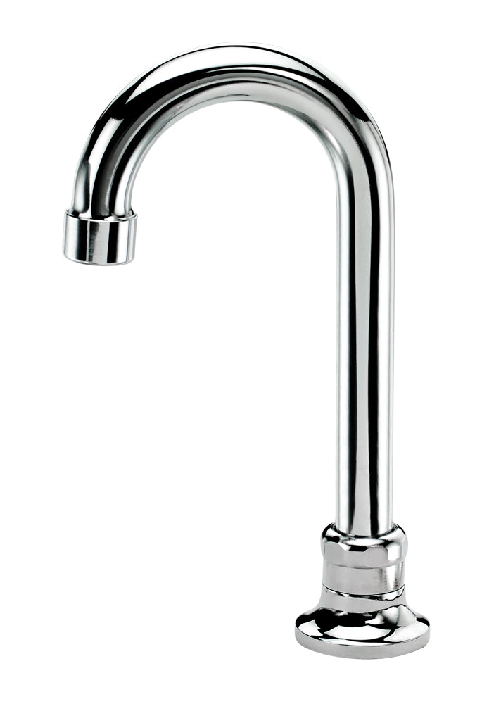 Krowne 16-130L ROYAL SERIES Single HOLE Deck Mount REMOTE SPOUT Faucet WITH 3-1/2" WIDE GOOSENECK SPOUT