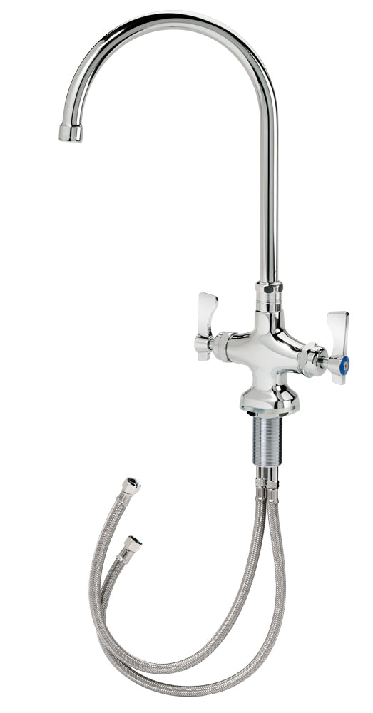 Krowne 16-302L Krowne 16-302L. Royal Series Single Hole Deck Mount Pantry Faucet with 8-1/2" Wide Gooseneck Spout. Durable full swing spout with Double o-ring construction. Solid chrome plated brass base.