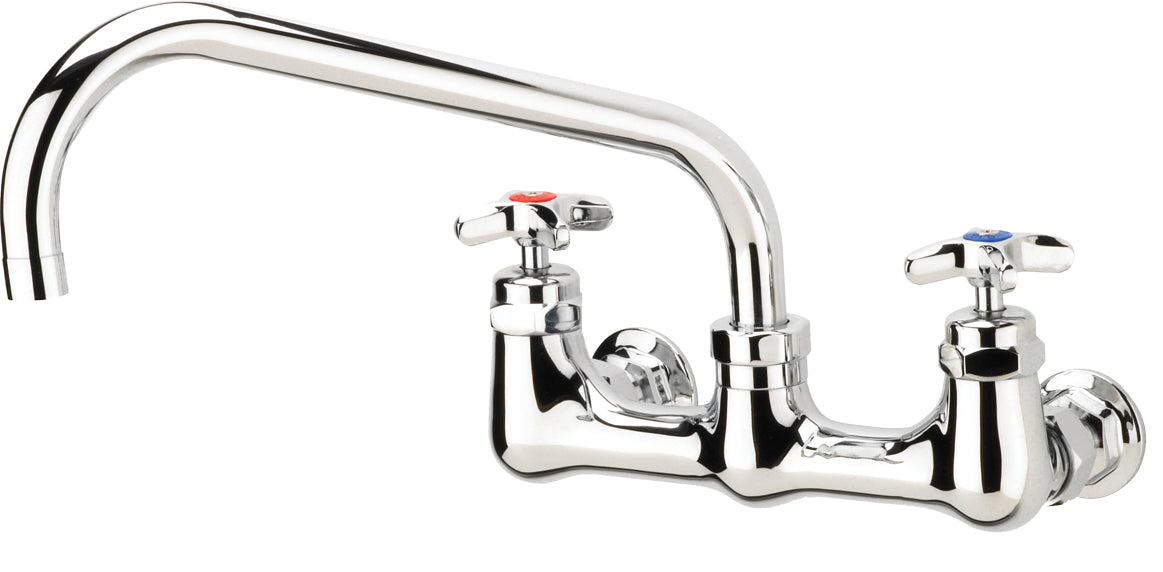 Krowne 18-812L ROYAL SERIES 8" CENTER HIGH FLOW Faucet WITH 12" SPOUT, MOUNTING Kit & SUPPLY ELBOW