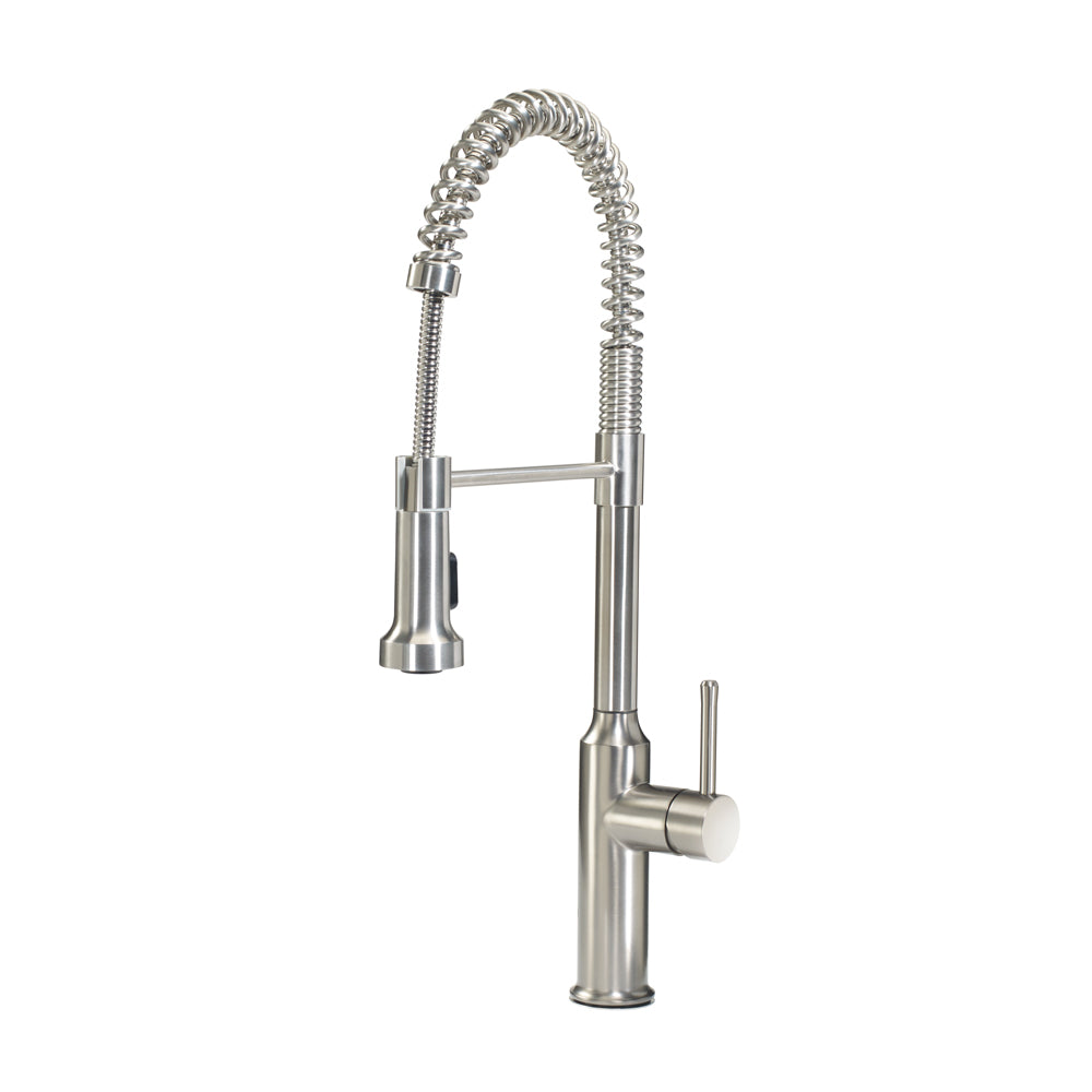 Krowne 19-401S. KROWNE HOME Single HandLE SS Kitchen Faucet, EXPOSED PULL DOWN WAND, DECK PLATE, SATIN FINISH