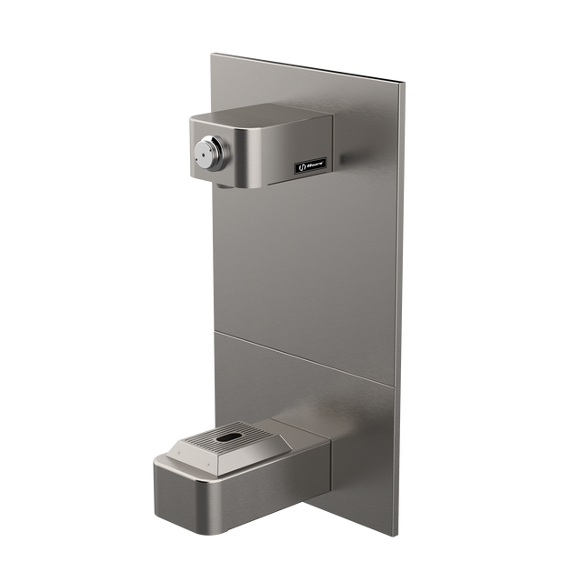 Haws 1922 Wall-mounted bottle filler w/drip tray drain