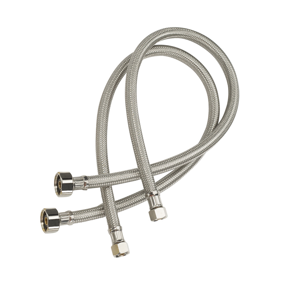 Krowne 21-198L. Royal Series 1/2" x 3/8" Braided Supply Hoses.