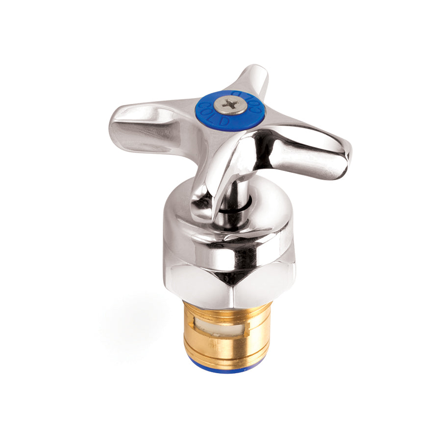 Krowne 21-350L. Royal Series Cold Cross Handle 1/4 Turn Ceramic Cartridge Valves (Full Flow Faucet Only).