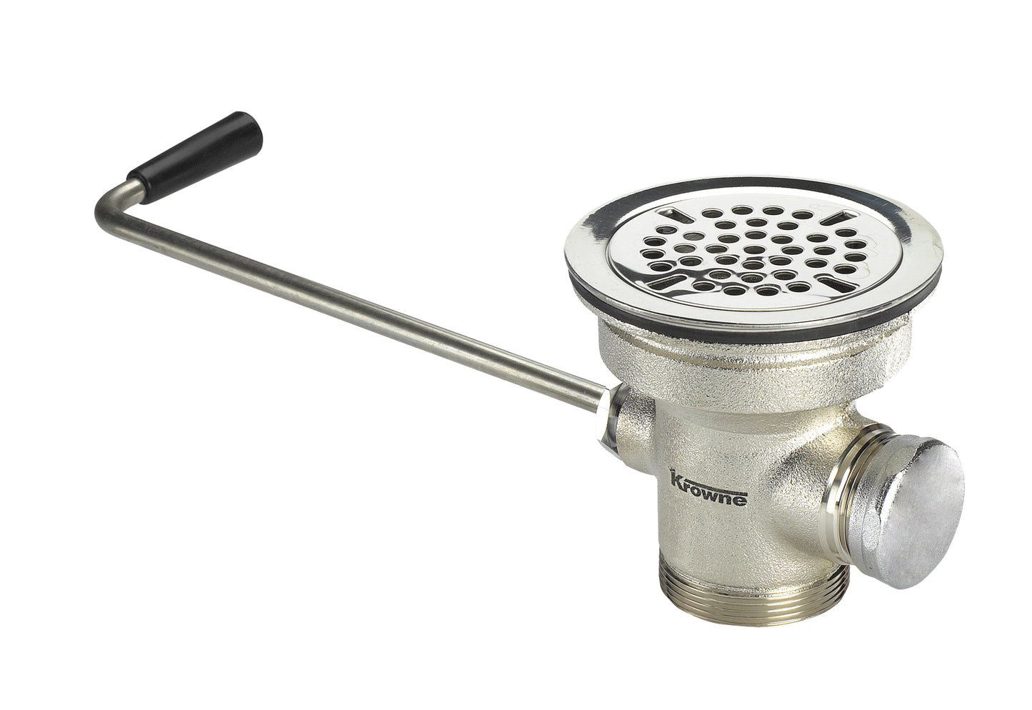 Krowne 22-201. 3" Twist Waste Drain with 1-1/4" Overflow Outlet.