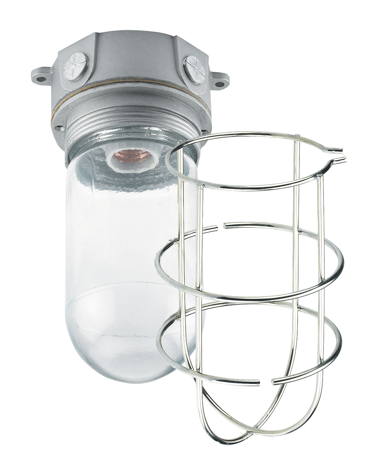 Krowne 25-113 SHATTERPROOF PLASTIC COATED GLOBE WITH WIRE GUARD AND STRAIGHT BASE