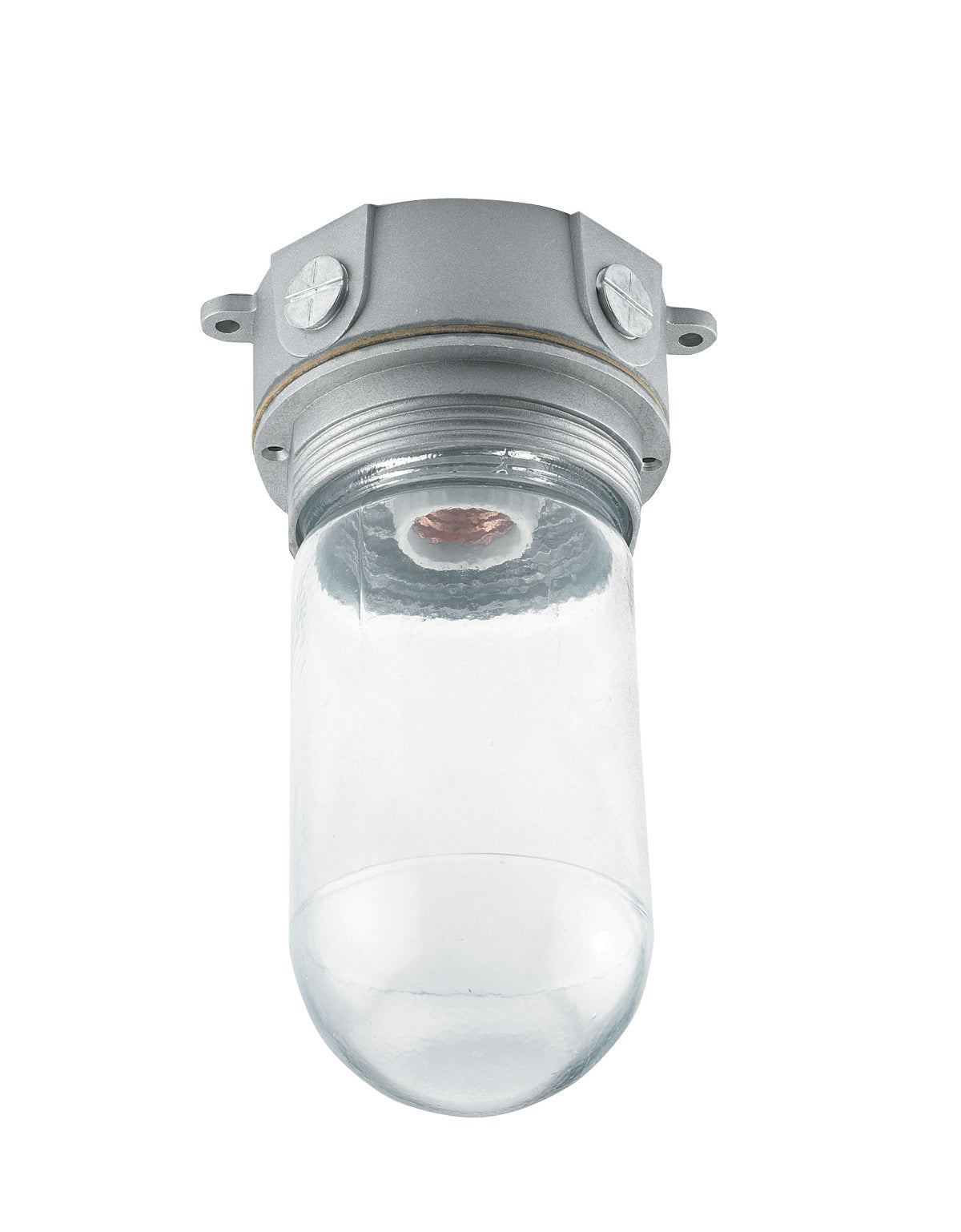 Krowne 25-125 REFRIGERATION LIGHT FIXTURE(STRAIGHT BASE) WITH PLAIN GLASS GLOBE