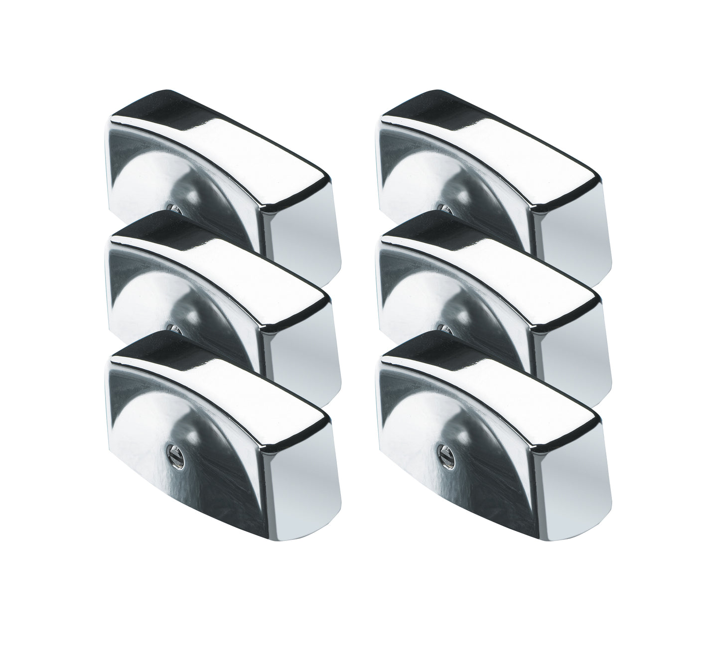 Krowne 25-200 CHROME PLATED BURNER KNOB- 6 PIECES IN BAG WITH HeadER