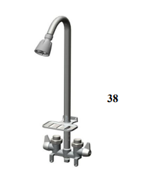 Union Brass 38 Basement Shwr W/Soap Dish