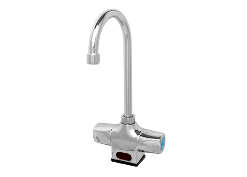 Hydrotek H-4000C-LR Hardwired Gooseneck Faucet, Mixing & Manual On/Off