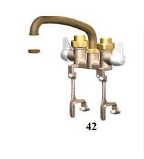 Union Brass 42 Laundry Faucet - With Clamps