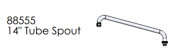 Union Brass 88555 14" Chrome Laundry Spout