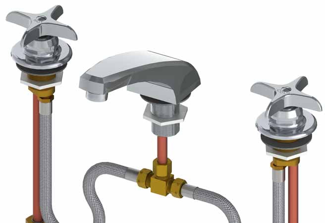 Union Brass 908-X Chr Sprd Lav Less P/U, X Hdls