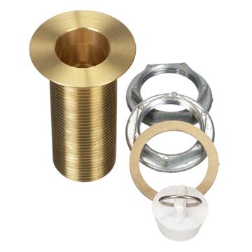 CHG E16-4020-LWS Encore Brass Sink Drain 3-1/4" L, 1-3/8" Dia Sink Opening, 2" Face Flange, Includes: Locknut, Washer, Stopper, 1" NPT