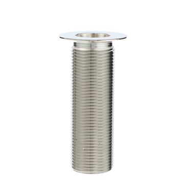 CHG E16-4031 Encore Nickel Plated Brass Sink Drain 4" L, 1-3/8" Dia Sink Opening, 2" Face Flange, 1" NPT