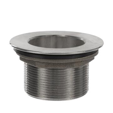 CHG E16-4061 Encore Nickel Plated Brass Sink Drain 2" L, 2-1/2" Dia. Sink Opening, 3-1/2" Face Flange, Includes: Locknut & Washer, 2" NPT