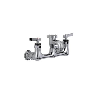 CHG KC77-8032-VY1 Encore 8" OC Wall Mount Service Sink Faucet with 2" Threaded Cast Spout Vacuum Breaker and Lever Handles