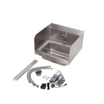CHG KE28-B131-CB1 Intelli-Flo EZ Electronic Hand Wash Station with Side Splashes, AC Power, Thermostatic Mixing Valve and 1.5 gpm Laminar Flow