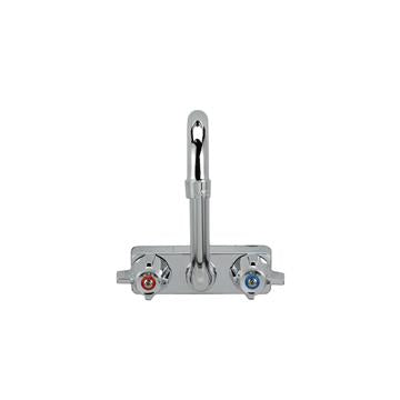 CHG KHS15-4000-Z Top-Line Economy 4" OC Wall Mount Hand Sink Faucet with 3-1/2" Swivel Gooseneck Spout, Retail Packaging