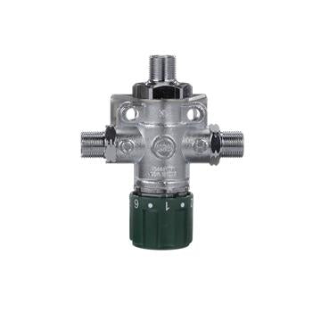 CHG KL19-X025-Z Encore Thermostatic Mixing Valve, 9/16" x 24 UNEF In and Out, Retail Packaging