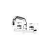 CHG KL41-4010-SE1Z Encore 4" OC Deck Mount Faucet with 10" Swivel Spout and Lever Handles, Retail Packaging