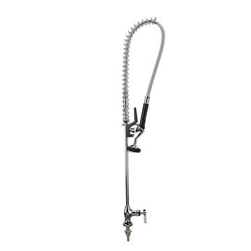 CHG KL63-1000 Encore Brass Chrome Plated Single Deck Mount Pre-rinse less Wall Bracket