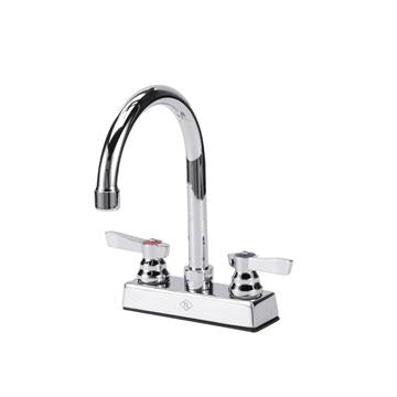 CHG TLL11-4102-SE1Z Top-Line 4" OC Deck Mount Faucet Ceramic Valves with 6" Swivel Gooseneck Spout