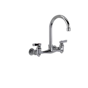 CHG TLL13-8102-SE1MKZ Top-Line 8" OC Wall Mount Faucet with Mounting Kit and 6" Gooseneck Spout