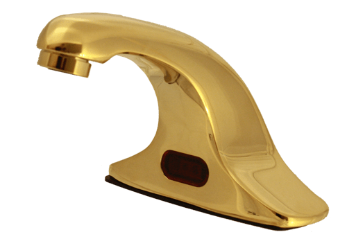 Hydrotek H-1000CPB-LRDC Hardwired Polished Brass Finish, 4"Center-Set,Non-Mixing, W/DC Backup