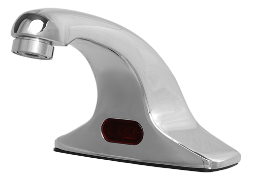Hydrotek HB-1000C-LR Battery Lavatory Faucet, 4" Center-Set, Non-mixing