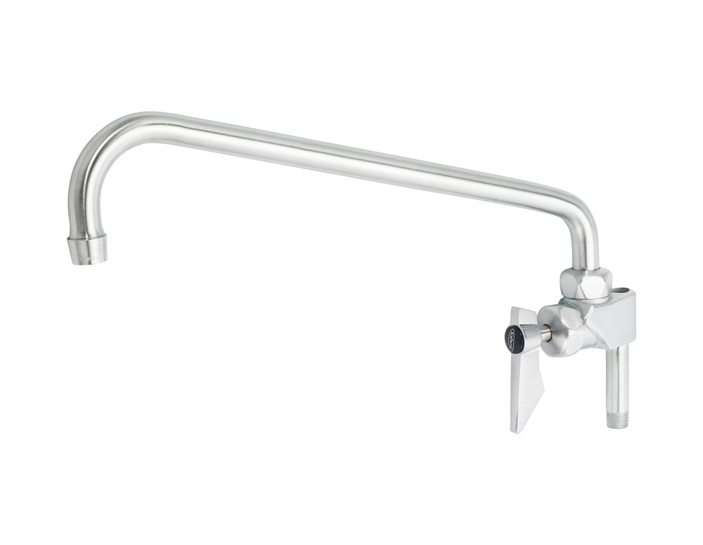 Krowne DX-140 Krowne DX-140. Diamond Series Add-on Faucet with 14" Swing Spout. Solid chrome plated brass base with ultra-polish satin. 3/8" NPT Female outlet. Turns on and off without obstruction.