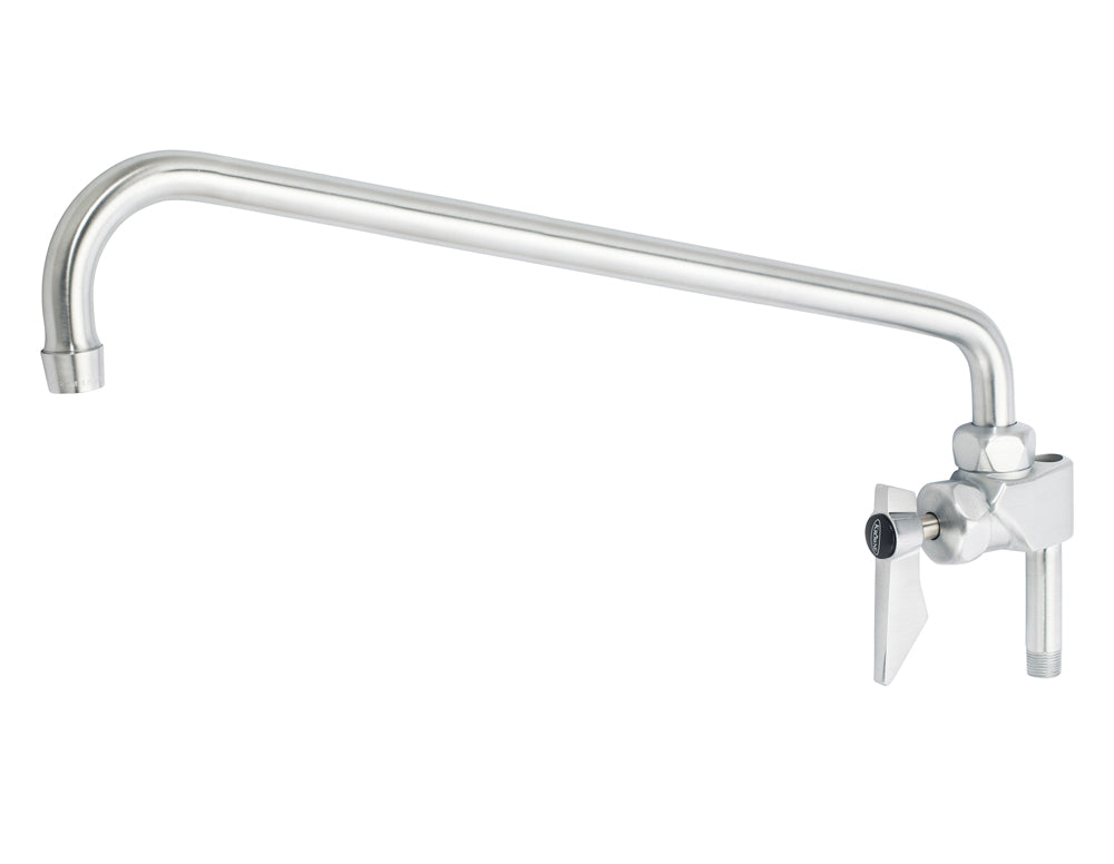 Krowne DX-141 Krowne DX-141. Diamond Series Add-on Faucet with 16" Swing Spout. Solid chrome plated brass base with ultra-polish satin. 3/8" NPT Female outlet. Turns on and off without obstruction.