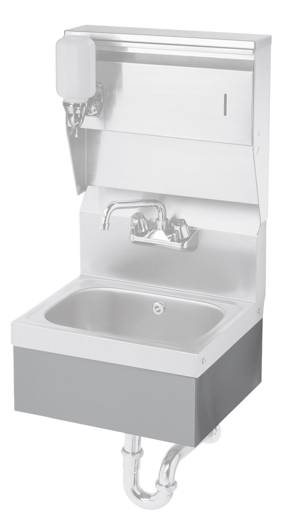 Krowne H-108-1 Krowne H-108-1. 9"W Stainless Steel Skirt for Hand Sinks.