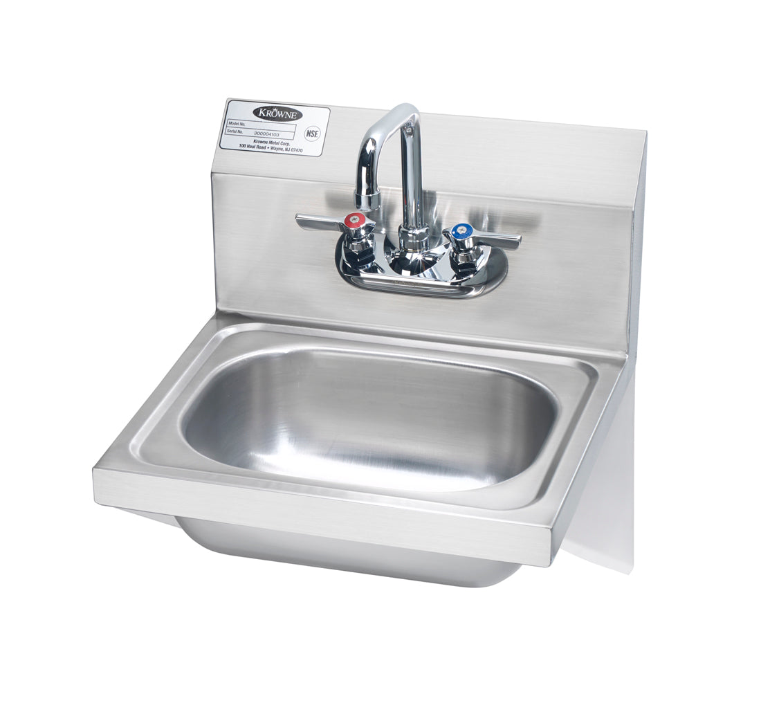 Krowne HS-10 Krowne HS-10. 16"W Hand Sink with Side Support Brackets.