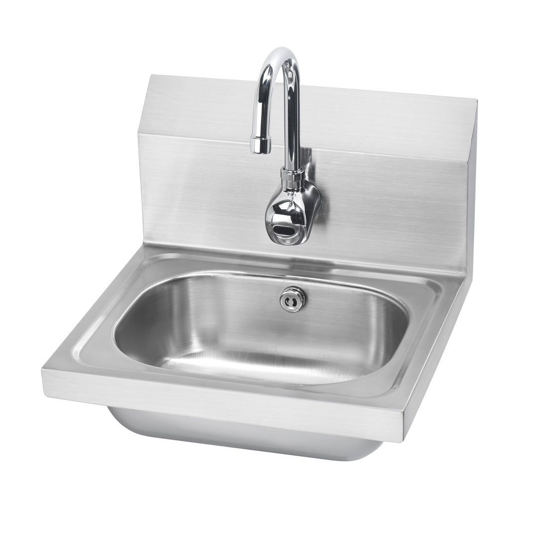 Krowne HS-11 Krowne HS-11. 16"W Hand Sink with Single Hole Electronic Sensor Faucet with Gooseneck Spout.