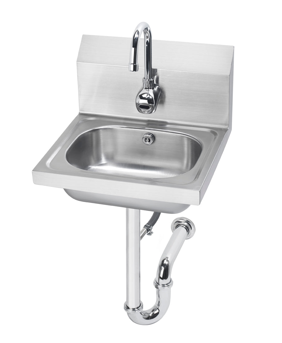 Krowne HS-12 Krowne HS-12. 16"W Hand Sink with Single Hole Electronic Sensor Faucet, Overflow & P-Trap.
