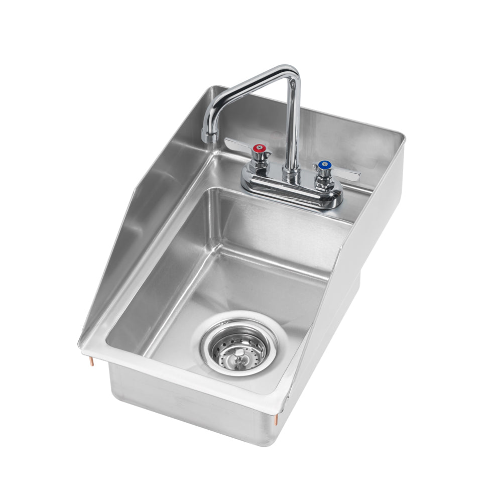 Krowne HS-1225 Krowne HS-1225. 12" x 18" One Compartment Drop-In Sink, 5" Deep with Side Splashes.
